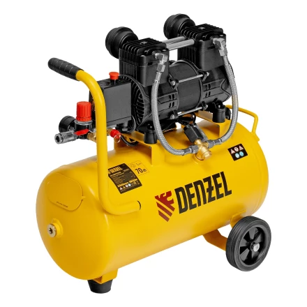 Компрессор безмасл. малошумный DLP-950/24, 950Вт,24 л, 2850 об/мин, 170 л/мин// Denzel 58142 купить в Губкинске