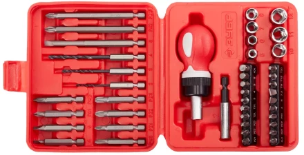 Набор ЗУБР &quot;МАСТЕР&quot; отвертка реверсивная в комплекте с насадками, в боксе, 43 предмета 25420-H43 купить в Губкинске