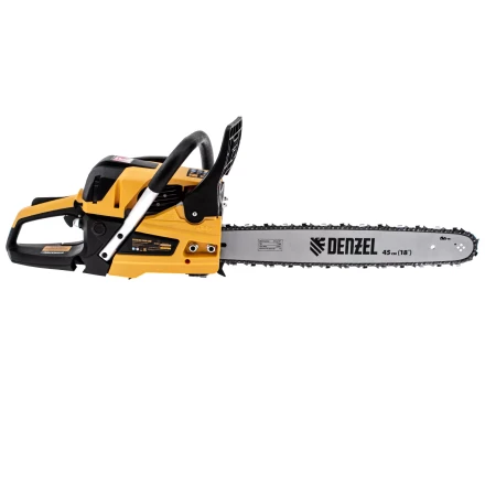 Пила цепная бензиновая Denzel DS-5218, шина 45 см, 52 см3, 3 л.с, шаг 0,325, паз 1,5 мм, 72 звена 95237 купить в Губкинске