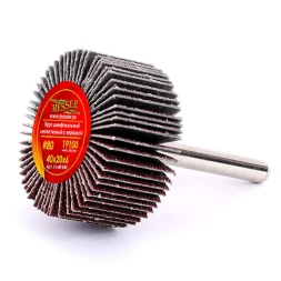 Круг MESSER шлифовальный лепестковый с оправкой (на шпильке) 40х20х6 #80