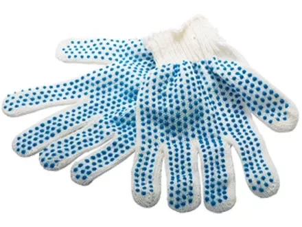 Перчатки х/б, ПВХ &quot;точка&quot;, 10 класс, Россия 67702 купить в Губкинске