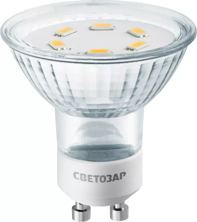 Лампа СВЕТОЗАР светодиодная "LED technology", цоколь GU10, яркий белый свет (4000К), 220В, 3Вт (25) 44565-25_z01 купить в Губкинске
