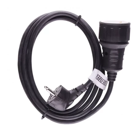 Удлинитель бытовой с заземлением 2 м 1 прорезиненная розетка 16 A серия УХз16 Denzel 95916 купить в Губкинске