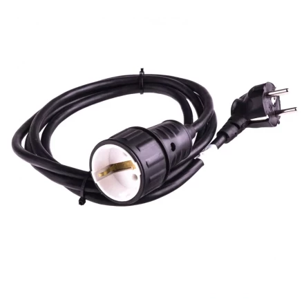 Удлинитель бытовой с заземлением 2 м 1 прорезиненная розетка 16 A серия УХз16 Denzel 95916 купить в Губкинске