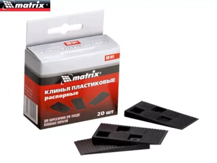 Клинья пластиковые распорные для корректировки при укладке напольных покрытий 20 шт MATRIX 88101 купить в Губкинске