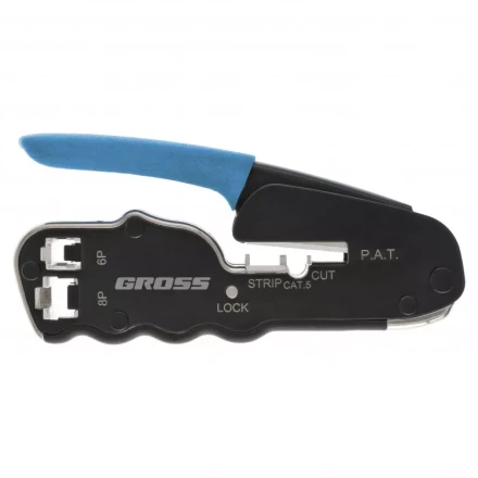 Клещи для обжима телефонных и компьютерных клемм Gross RJ45 8P и RJ11/12 6P 17723 купить в Губкинске