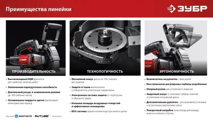 ЗУБР d 125 мм, 1200 Вт, 30 мм, штроборез (бороздодел) (ЗШ-30-1205 Т) купить в Губкинске