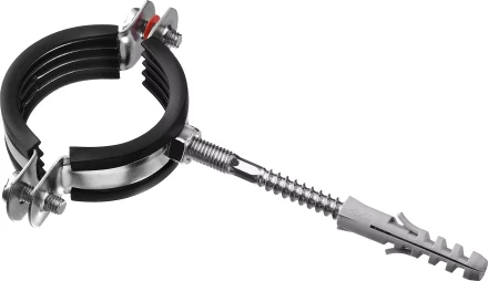 ЗУБР 1 1/2, цинк, 1 шт, трубный хомут с сантехнической шпилькой и дюбелем (37866-47-52) купить в Губкинске