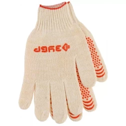 Перчатки ЗУБР "МAСTEP" трикотажные, 7 класс, х/б, с защитой от скольжения, L-XL, 3 пары 11456-K3