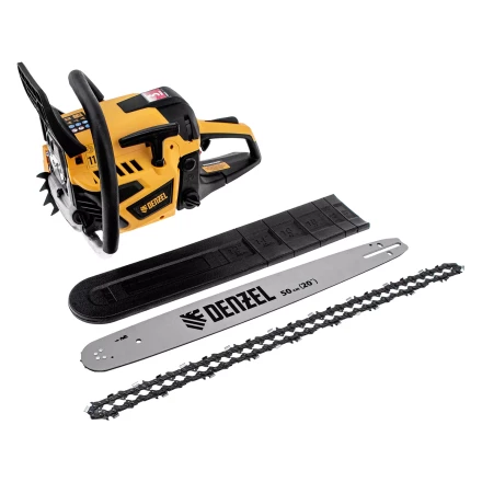 Пила цепная бензиновая Denzel DS-5820, шина 50 см, 58 см3, 3.6 л.с, шаг 0,325, паз 1,5 мм, 76 звеньев 95238 купить в Губкинске