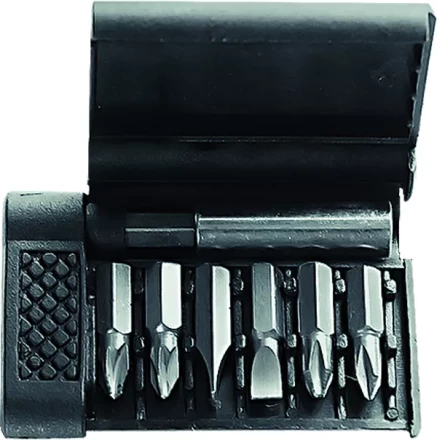 Набор бит, магнитный адаптер для бит, сталь 45Х, 7 предм., в пласт. боксе  SPARTA 113945 купить в Губкинске