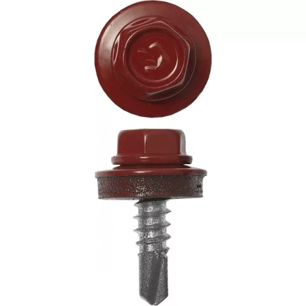 Саморезы ЗУБР &quot;ПРОФЕССИОНАЛ&quot; окраш., RAL 3003 рубин.-красн., для крепл. кров. матер. к металл. констр., 5.5x25мм, 420шт 4-300315-55-025-3003 купить в Губкинске