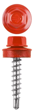 Саморезы ЗУБР &quot;ПРОФЕССИОНАЛ&quot; окраш., RAL 3003 рубин.-красн., для крепл. кров. матер. к дерев. обреш., 4.8x29мм, 400шт 4-300315-48-029-3003 купить в Губкинске