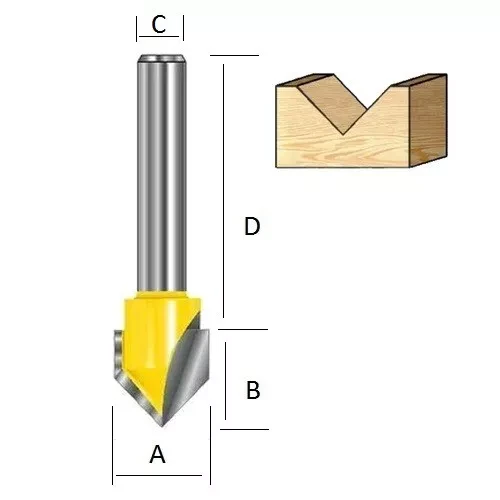 Фреза для V-образных пазов Makita D-10718 купить в Губкинске