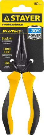 Тонкогубцы STAYER &quot;PROTech&quot;, эксцентриковое расположение шарнира, 160мм 22027-3-16_z02 купить в Губкинске