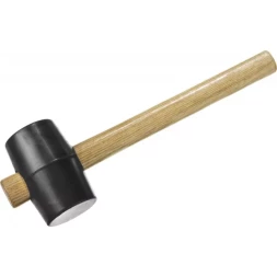 Киянка ЗУБР "МАСТЕР" резиновая черная с деревянной ручкой, 230г 2050-40_z01