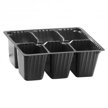 Кассета для рассады 180 х 135 х 60 мм 6 ячеек полистирол 5 шт 64346 купить в Губкинске