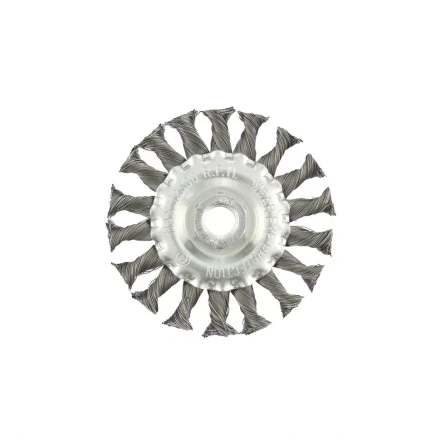 Щетка для УШМ 100 мм М14 плоская крученая  проволока 0,35 мм MATRIX 74631 купить в Губкинске