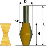 Фреза кром конусная ф286х45мм 14° хв 12мм 10643