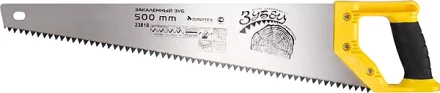 Ножовка по дереву &quot;Зубец&quot; 500 мм шаг зуба 7мм зуб 2D калёный зуб 2-х комп. рукоятка Сибртех 23818 купить в Губкинске