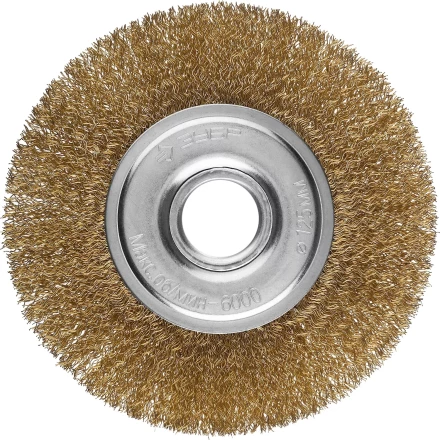 ЗУБР "ПРОФЕССИОНАЛ". Щетка дисковая для УШМ, витая стальная латунированная проволока 0,3мм, 125х22мм 35187-125_z01 купить в Губкинске
