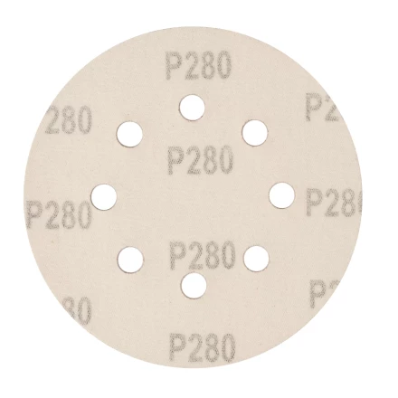 Круг абразивный на ворсовой подложке под &quot;липучку&quot;, перфорированный, P 280, 125 мм, 5 шт Сибртех 738127 купить в Губкинске