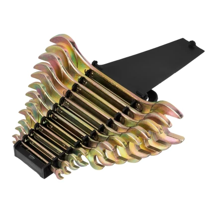 Набор ключей рожковых Сибртех 15281, 6-32 мм, 12 шт, желтый цинк купить в Губкинске