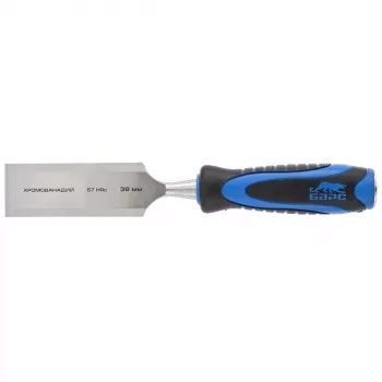 Долото-стамеска,плоская,38мм, двухкомпонентная рукоятка,металлический затыльник БАРС 24659 купить в Губкинске