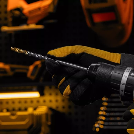 Сверло спиральное по металлу Denzel, 7,5 х 156 мм, Р6М5, Golden Tip, удлиненное, 718259 купить в Губкинске