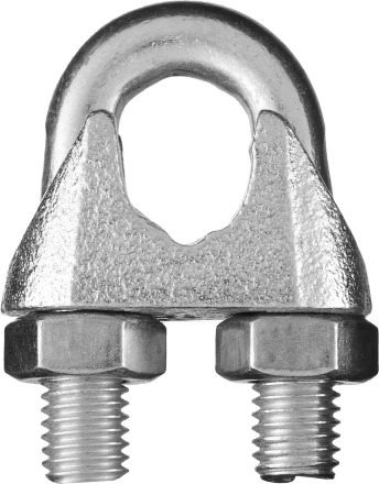 Зажим троса DIN 741, оцинкованный, 10мм, 25 шт, STAYER Master 30535-10 30535-10 купить в Губкинске