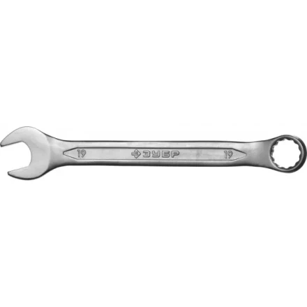 Ключ ЗУБР &quot;МАСТЕР&quot; гаечный комбинированный, Cr-V сталь, хромированный, 19мм 27087-19 купить в Губкинске