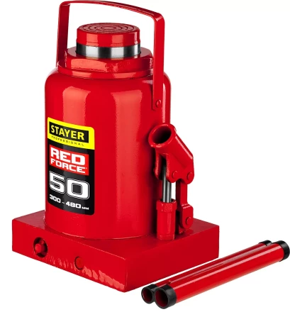 Домкрат гидравлический бутылочный &quot;RED FORCE&quot;, 50т, 300-480 мм, STAYER 43160-50 43160-50_z01 купить в Губкинске