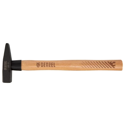 Молоток слесарный, 200 г Denzel, кованый квадратный боек, буковая рукоятка, 10426 купить в Губкинске
