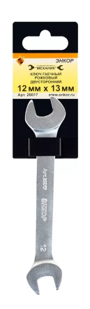Ключ гаечный рожковый двусторонний 12х13 Энкор 26017 купить в Губкинске