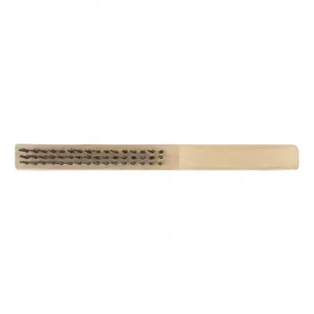 Щетка зачистная 3-х рядная закаленная прямая проволока с деревянной ручкой СИБРТЕХ 74803 купить в Губкинске