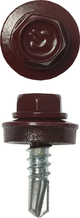 Саморезы ЗУБР &quot;ПРОФЕССИОНАЛ&quot; окраш., RAL 3005 темно-красн., для крепл. кров. матер. к металл. констр., 5.5x19мм, 500шт 4-300315-55-019-3005 купить в Губкинске