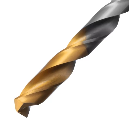 Сверло спиральное по металлу Denzel, 8 х 165 мм, Р6М5, Golden Tip, удлиненное, 718260 купить в Губкинске