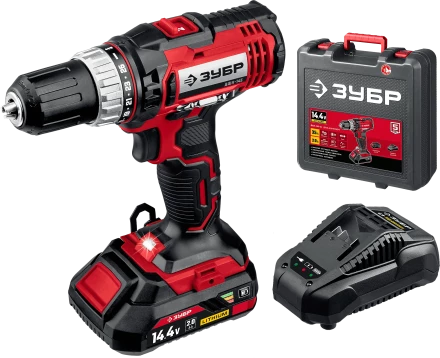 Дрель-шуруповерт, 1 АКБ С1-14 (2 Ач), в кейсе ДШЛ-145-21 серия «МАСТЕР» купить в Губкинске