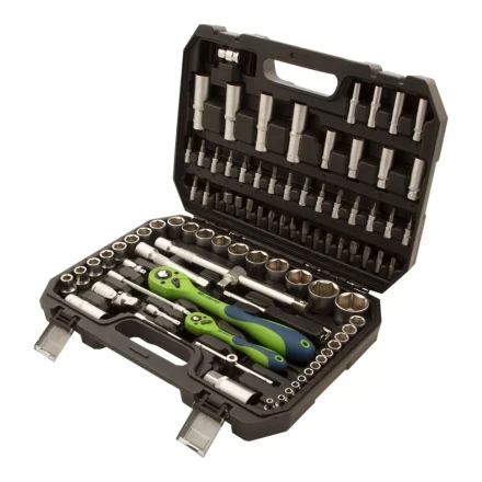 Набор инструментов 94 предмета, CrV, 1/2&quot;, 1/4&quot; Сибртех 13509 купить в Губкинске