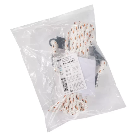 Канат спасательный КВТ КСЛ-10-2 с двумя карабинами (77524) купить в Губкинске