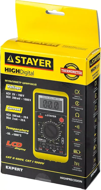 Мультиметр STAYER "EXPERT" HIGHDigital цифровой 45320-T купить в Губкинске