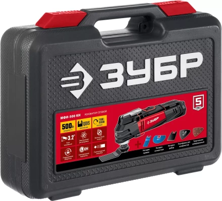 ЗУБР OQIS, 500 Вт, реноватор, кейс, набор насадок (МФИ-500 КН) купить в Губкинске