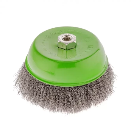 Щетка для УШМ 150 мм М14 чашка витая проволока Сибртех 746077 купить в Губкинске