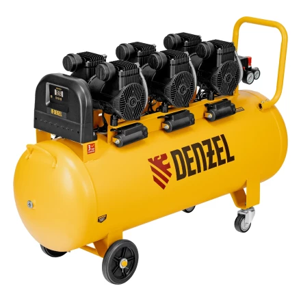 Компрессор безмасл. малошумн. DLP-4500/150, 4,5 кВт, 3х1,5 кВт,150 л, 2850 об/мин,750 л/мин// Denzel 58146 купить в Губкинске