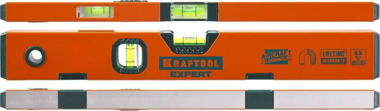 Уровень KRAFTOOL "PROKRAFT-M" коробч. магнит., 2 ампулы, 0,5 мм/м, 400мм 34712-040_z01 купить в Губкинске