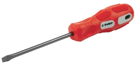 Отвертка ЗУБР &quot;ПРОФИ&quot; хромованадиевая сталь, двухкомпонентная рукоятка, магнит наконечник, SL5,0x100мм 25231-5.0-100_z01 купить в Губкинске