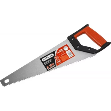Ножовка по дереву (пила) MIRAX Universal 400 мм, 5 TPI, рез вдоль и поперек волокон, для крупных и средних заготовок 1502-40_z01 купить в Губкинске