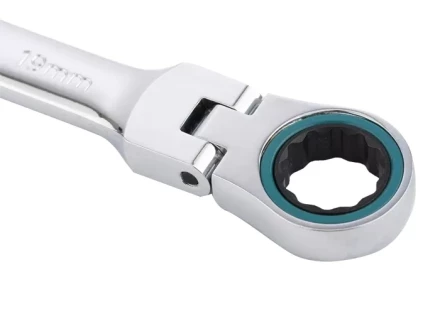 Набор ключей комбинированных с трещоткой, 8 - 19 мм, 7шт., шарнирные, CrV GROSS 14891 купить в Губкинске