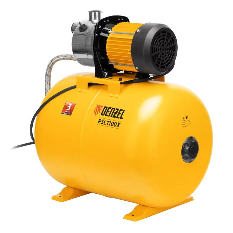 Насосная станция Denzel 97311, PSL1100X, 1100 Вт, 3600 л/ч, ресивер 50 л, подъем 45 м, нержавейка купить в Губкинске