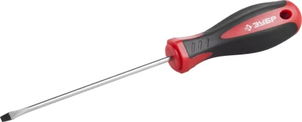 Отвертка ЗУБР "МАСТЕР", Cr-v, эргономичная двухкомпонентная рукоятка, SL3,0x100мм 25061-3.0-100_z03 купить в Губкинске